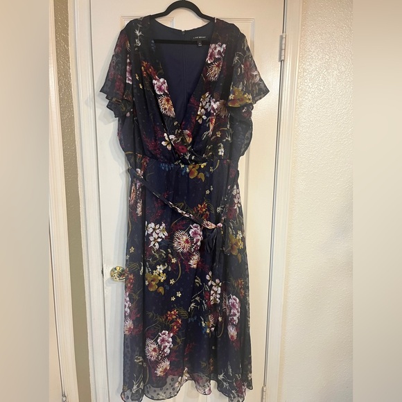 Lane Bryant Dark Floral Maxi Dress - Picture 1 of 8